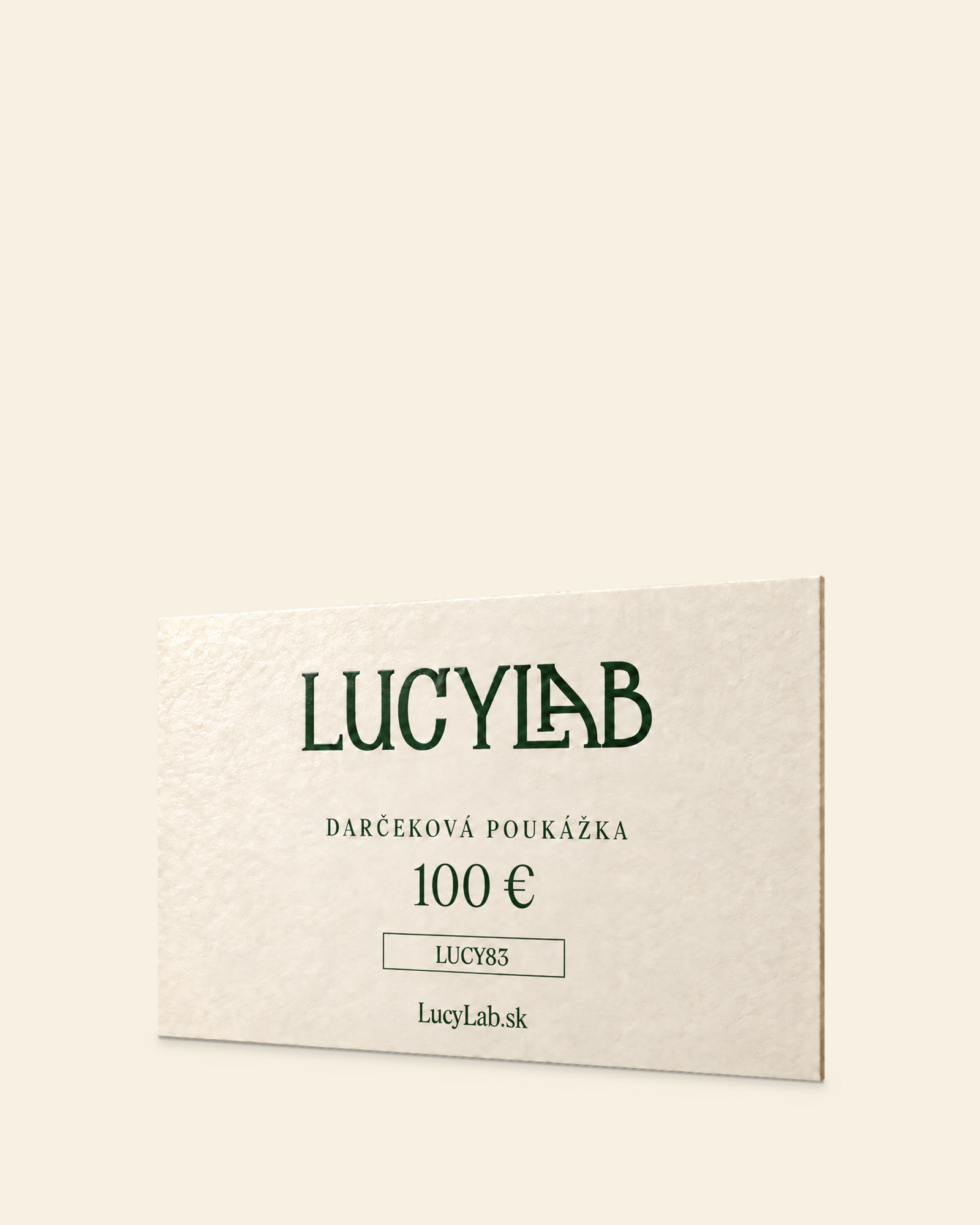 Dárkový poukaz 100€ (Papírový) | LucyLab