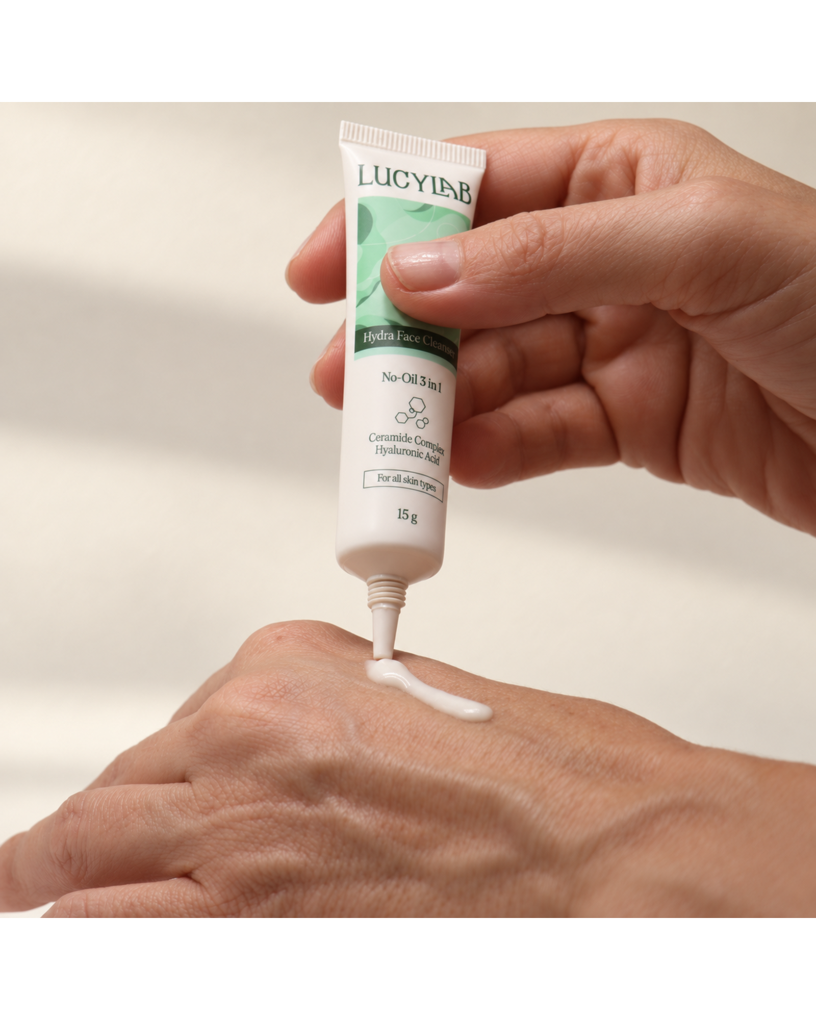 Čisticí gel na pleť - hydratační 3 v 1, 15 g | LucyLab