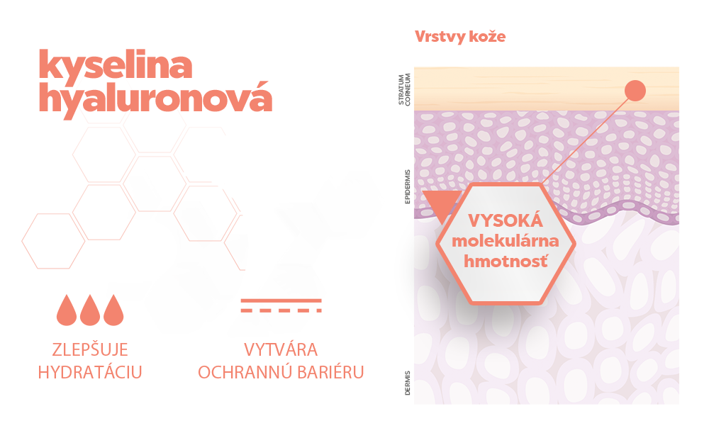 Ilustrace vysokomolekulární kyseliny hyaluronové